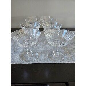 Crystal Champagne Glasses | Coupes by Val Saint Lambert (Set Of 8)